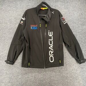 PUMA Jacket Womens M Black Oracle 2013 Americas Cup Sail Team USA Rain Shell